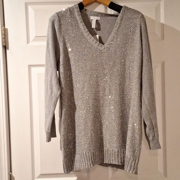 Sequin Silver sweater - Picture 1 of 6